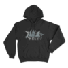 Free Distressed Print Unisex Hoodie Black