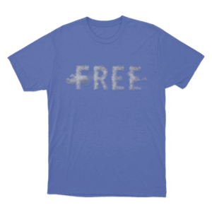 Free Unisex T Shirt Blue